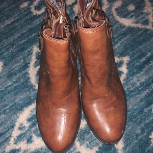 Brown ankle booties